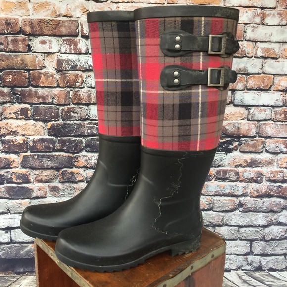 ugg plaid rain boots